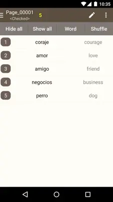 Words Notes android App screenshot 1